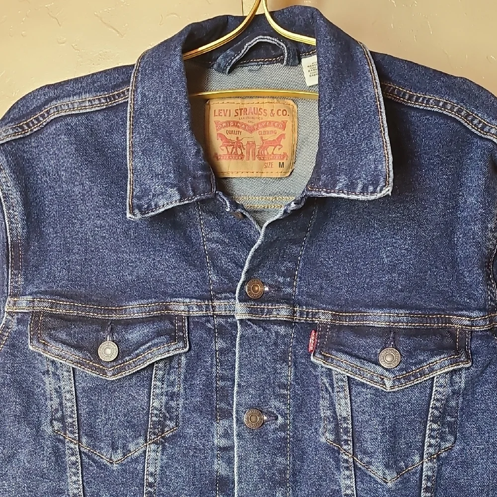 Levi's Men's Dark Blue Denim Jean Jacket - Picture 3 of 13